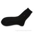 Men's Socks, Made of Cotton/Polyester/Spandex, Available in Black